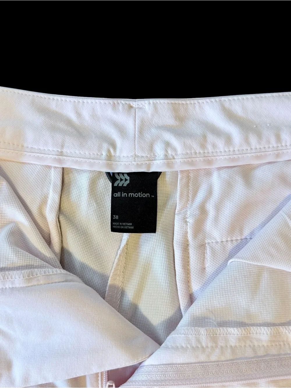 All in Motion Men’s Chino Golf Shorts 38 Pink Performance Stretch Flat Front